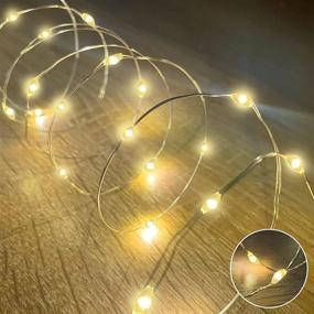 img 3 attached to 🎄 Christmas String Lights 3 Pack - 90LED 30Ft Copper Wire Lights Battery Operated with Timer | Fairy Lights for Christmas Tree Decoration, Garden, Yard, Party, Home - Indoor Outdoor | 30LED 10Ft Each - Warm White