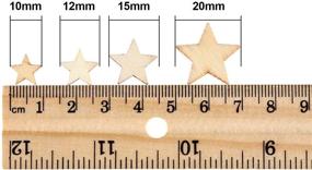 img 3 attached to 400pcs Assorted Mini Wooden Star Slices for Christmas Wedding Party Crafts - Table Scatter Decoration and DIY Embellishments