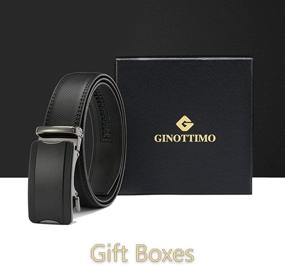 img 1 attached to 👔 Men's Leather Ratchet Belts: Adjustable, Automatic & Elegant Accessories