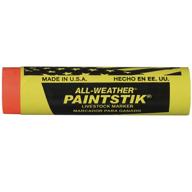 🐮 краска all-weather paintstik для маркировки скота, диаметр 1 дюйм х длина 4 дюйма, флуоресцентный оранжевый - упаковка из 12 штук: прочное и устойчивое к погодным условиям решение для управления скотом. логотип