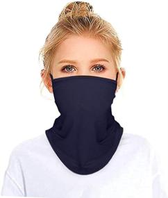 img 3 attached to 👧 Protective Kids Neck Gaiter with Ear Loops: Bandana Face Mask Scarf for Boys and Girls - Sun Dust Protection Solution