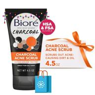 🧼 bioré charcoal acne face scrub with salicylic acid and natural charcoal - prevent breakouts, absorb oil, deep pore cleansing - 4.5 ounce (hsa/fsa approved) logo