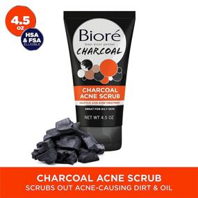 img 3 attached to 🧼 Bioré Charcoal Acne Face Scrub with Salicylic Acid and Natural Charcoal - Prevent Breakouts, Absorb Oil, Deep Pore Cleansing - 4.5 Ounce (HSA/FSA Approved)