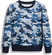 hzxvic пуловеры толстовки топы с круглым вырезом (bluecamo 4t) логотип