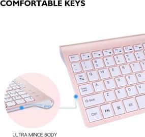 img 3 attached to Беспроводная комбинация клавиатуры и мыши Cimetech - Полный размер, элегантный дизайн, 2,4 ГГц Ультратонкая - Для Windows, компьютера, настольного компьютера, ПК, ноутбука, ноутбука