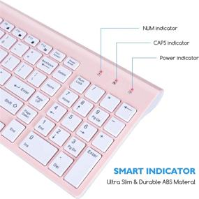img 2 attached to Беспроводная комбинация клавиатуры и мыши Cimetech - Полный размер, элегантный дизайн, 2,4 ГГц Ультратонкая - Для Windows, компьютера, настольного компьютера, ПК, ноутбука, ноутбука