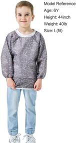 img 3 attached to 👶 SINCERE Waterproof Long Sleeve Shirt Bibs Overall Baby Robe With Pocket (6 Months-5 Years) Pack of 2