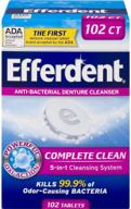 🦷 efferdent denture cleanser tablets - complete clean for retainers and dental appliances (102 tablets) logo