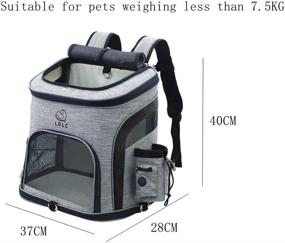 img 3 attached to 🐶 PETEMOO Dog Carrier Backpack with Mesh for Small Dogs Cats Puppies - Comfortable Pet Carrier Bag for Hiking Travel Camping Outdoor Activities