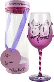 img 2 attached to Top Shelf 50th Birthday Wine Glass: Unique & Thoughtful Gift Ideas for Friends and Family – Hand Painted Red or White Wine Glass for Mom, Grandma, and Sister