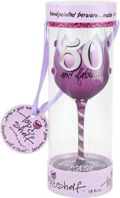 img 3 attached to Top Shelf 50th Birthday Wine Glass: Unique & Thoughtful Gift Ideas for Friends and Family – Hand Painted Red or White Wine Glass for Mom, Grandma, and Sister