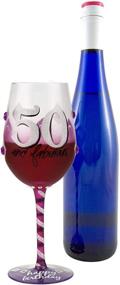 img 1 attached to Top Shelf 50th Birthday Wine Glass: Unique & Thoughtful Gift Ideas for Friends and Family – Hand Painted Red or White Wine Glass for Mom, Grandma, and Sister