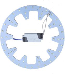 img 1 attached to 24W Warm White Led Panel Ceiling Light Fixtures with 5730 SMD Circle Annular Round Replacement Board Bulb