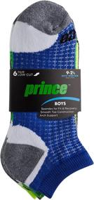 img 3 attached to 🧦 Optimal Comfort Prince Boys' Low Cut Athletic Socks - Cushioned 6 Pair Pack for Active Kids