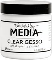 ranger mdm46424 dina wakley media gesso 4oz jar-clear - высококачественное художественное грунтовое покрытие для максимального творчества (упаковка из 1) логотип