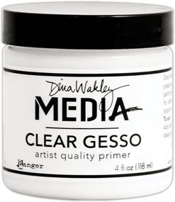 img 1 attached to Ranger MDM46424 Dina Wakley Media Gesso 4oz Jar-Clear - Высококачественное художественное грунтовое покрытие для максимального творчества (упаковка из 1)