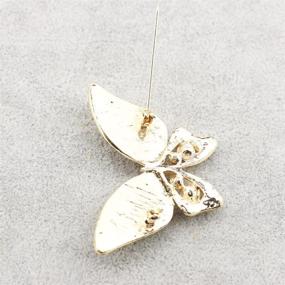 img 1 attached to 🦋 Foy Mall Butterfly Opal Crystal Rhinestone Alloy Women's Fashion Pin Brooch