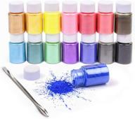 🎨 suksadum 15-color mica powder for lip gloss, epoxy resin dye, bath bombs, candle and soap making - natural pigment powder logo