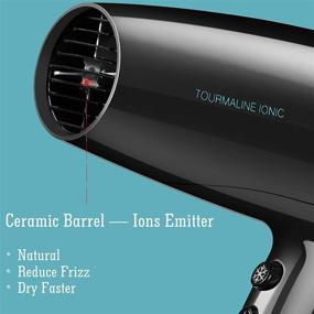 img 2 attached to 🔥 WATTS HD-16 1875W Hair Dryer: Compact Blow Drier with Ceramic Tourmaline Ionic Anti Frizz Technology (Black)