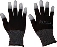 arnola static gloves fingertip carbon logo