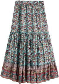 img 4 attached to Stunning Vintage Floral Multicolor Women's Clothing by Milumia