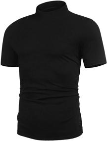 img 4 attached to Classic Fashion Lightweight Turtle Neck T Shirt Men's Clothing in Shirts