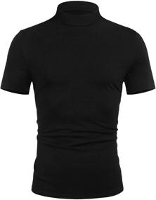 img 3 attached to Classic Fashion Lightweight Turtle Neck T Shirt Men's Clothing in Shirts