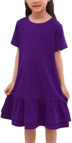 img 4 attached to GORLYA Toddler Casual Ruffle GOR1079 Girls' Clothing in Dresses