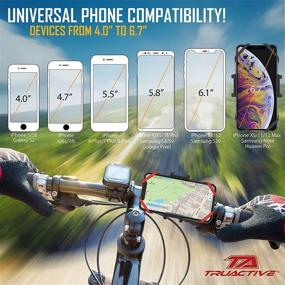 img 1 attached to 🚲 TruActive Premium Bike & Motorcycle Phone Mount Holder – Universal Cycling GPS Units, Includes 6 Colors – Bicycle Cell Phone Holder for Bike ATV
