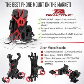 img 3 attached to 🚲 TruActive Premium Bike & Motorcycle Phone Mount Holder – Universal Cycling GPS Units, Includes 6 Colors – Bicycle Cell Phone Holder for Bike ATV
