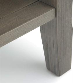 img 1 attached to 🏡 SIMPLIHOME Acadian Solid Wood Narrow Side Table in Farmhouse Grey - Rectangle Rustic Contemporary Design with Storage, 2 Shelves - Ideal for Living Room and Bedroom