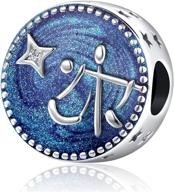 🔮 yqslin horoscope zodiac 12 constellation charms: exquisite blue enamel bead charms for charm bracelets, perfect birthday gift! logo