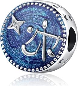 img 2 attached to 🔮 YQSLIN Horoscope Zodiac 12 Constellation Charms: Exquisite Blue Enamel Bead Charms for Charm Bracelets, Perfect Birthday Gift!