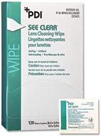 👓 pdi 19831 see clear eye glass cleaning wipes, white, pack of 120, 1 unit logo