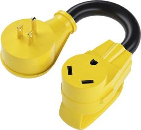 img 4 attached to 🔌 GearIT RV Dogbone Adapter - 15 AMP to 30 AMP Heavy Duty RV Cord , Upgraded Version , - 15 AMP Male (NEMA 5-15P) to 30 AMP Lock (NEMA TT-30R) 12 inch, 1 Foot