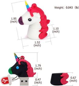 img 1 attached to 🦄 Милый флэш-накопитель LEIZHAN - Карточное Животное USB 2.0 Флэш-накопитель - Компьютер USB флешка-память персонажа для детей, учителя, друзей - Объем 16 ГБ - Дизайн с юникорном.