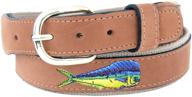 🐬 zep pro dolphin embroidered leather: 36 inch men's accessories for style and durability logo