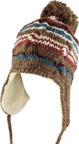 img 2 attached to Handmade Winter Ski Hat - Morehats Multi Stripe Knit Pom Pom Warm Beanie