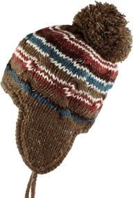 img 1 attached to Handmade Winter Ski Hat - Morehats Multi Stripe Knit Pom Pom Warm Beanie