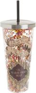 🔮 spoontiques harry potter tumbler review: solemnly swear glitter cup with straw, 20 oz, multicolored acrylic! logo