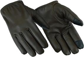 img 2 attached to Seamless Resistant Leather Motorcycle Glove Men's Accessories