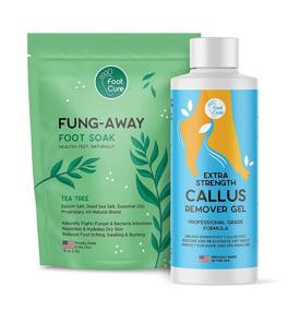 img 4 attached to 👣 Revitalize Your Feet with Foot Cure Callus Remover Gel and Tea Tree Foot Soak Bundle - Professional Exfoliation, Relief for Dry Cracked Feet, Athlete's Foot, Dead Skin, and Soreness - Made in America