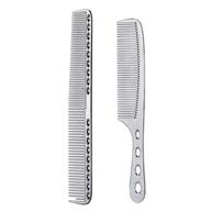 🔥 premium stainless steel hair combs: anti-static styling & hairdressing barbers combs (set of 2, silver) logo