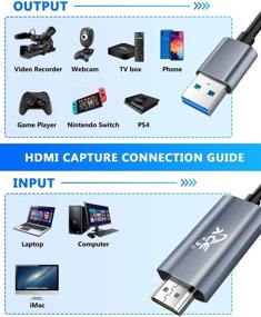 img 3 attached to 🎮 Premium 4K HDMI Game Capture Card - Live Stream and Record Games effortlessly with this USB 3.0 Video Capture Device for Windows, MacOS, Linux, PS4, Nintendo Switch, Xbox One! Broadcast Live with Ease and Precision!