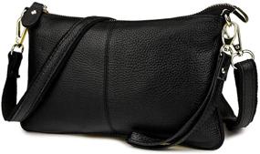 img 4 attached to 👜 Стильная сумочка-клатч из натуральной кожи Artwell: идеальный клатч-ворсинка для женщин - шикарная карманная сумка на ремне.