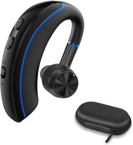 img 4 attached to 🎧 FLINEVE Ультралегкий Bluetooth гарнитур V5.0 - Беспроводной наушник с микрофоном для офиса/вождения (Синий)