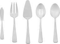 premium 5 piece stainless serving utensil set by amazonbasics logo