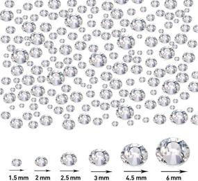 img 2 attached to Придайте блеск вашим творениям с помощью 4000 кусочков хрустальных камней Clear Hot Fix Round Crystal Gems Glass Stones.
