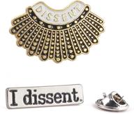 harlermoon i dissent pins: rbg dissent collar brooch for feminist justice advocates logo