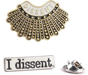 img 4 attached to HARLERMOON I Dissent Pins: RBG Dissent Collar Brooch for Feminist Justice Advocates